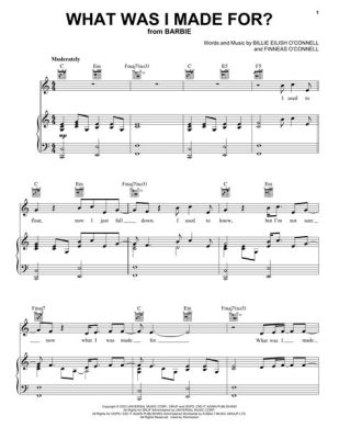 billie eilish what was i made for sheet music: The Melodic Symphony of Empathy and Expression